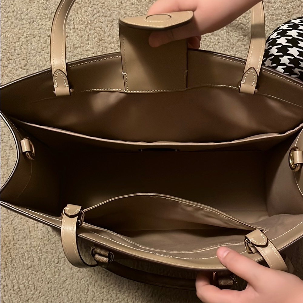 Coach Light Tan Signature Tote - Picture 2 of 3